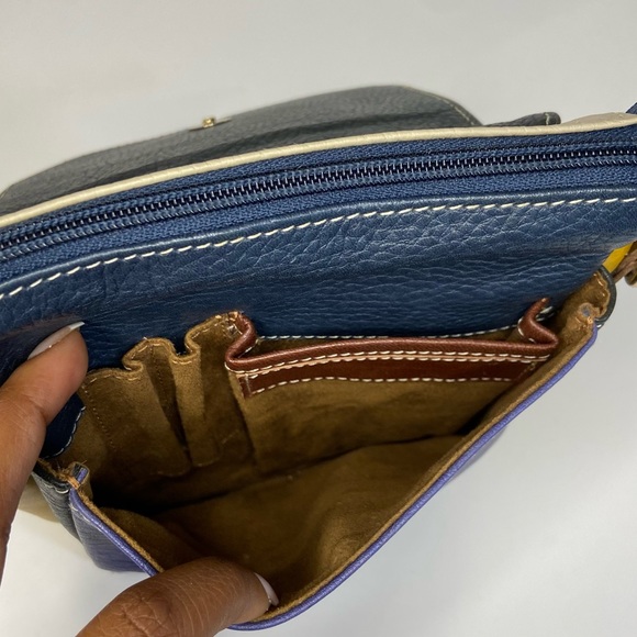 Vintage Leather color Block Crossbody bag - Picture 5 of 16